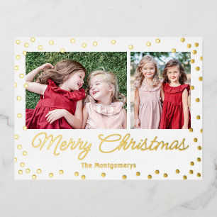 Bubbly Cheil Foil Holiday Postcard Weihnachtskarte Folien Feiertagspostkarte