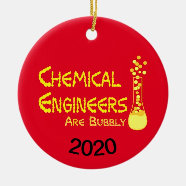 Bubbly Chemical Engineers Keramik Ornament (Vorne)