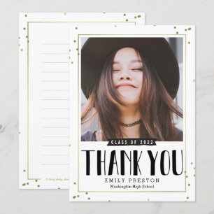 Bubbly Chic Abschluss Vielen Dank Note Card Dankeskarte