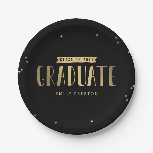 Bubbly Chic Graduation Party Teller (Vorderseite)