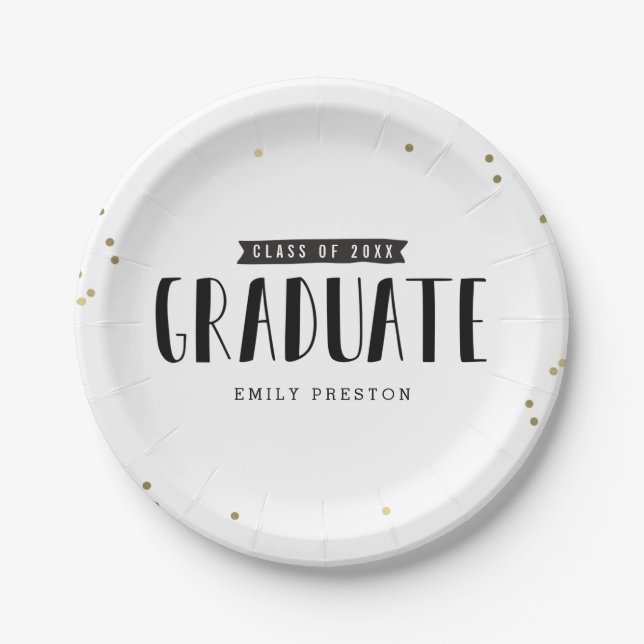 Bubbly Chic Graduation Party Teller (Vorderseite)