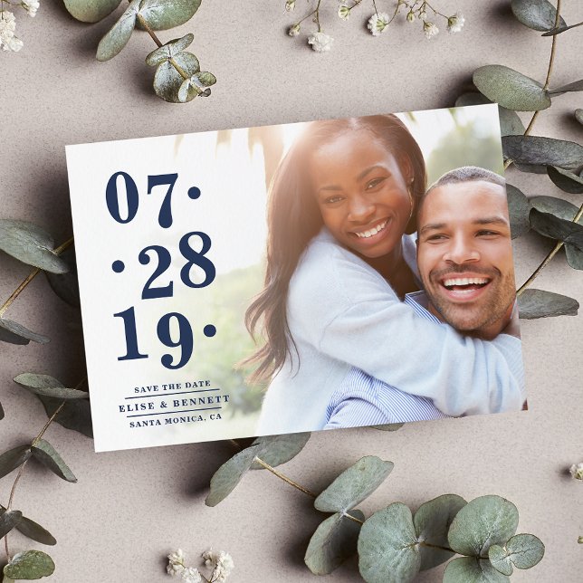 Bubbly Date | Foto Save the Date Karte (Von Creator hochgeladen)
