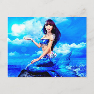 Bubbly Mermaid Postkarte
