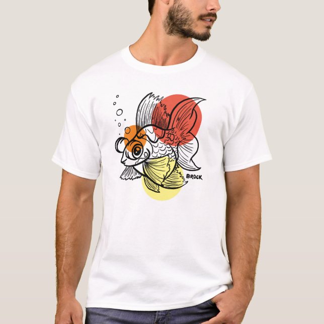 Bubbly Mit Augen Goldfish T-Shirt (Vorderseite)
