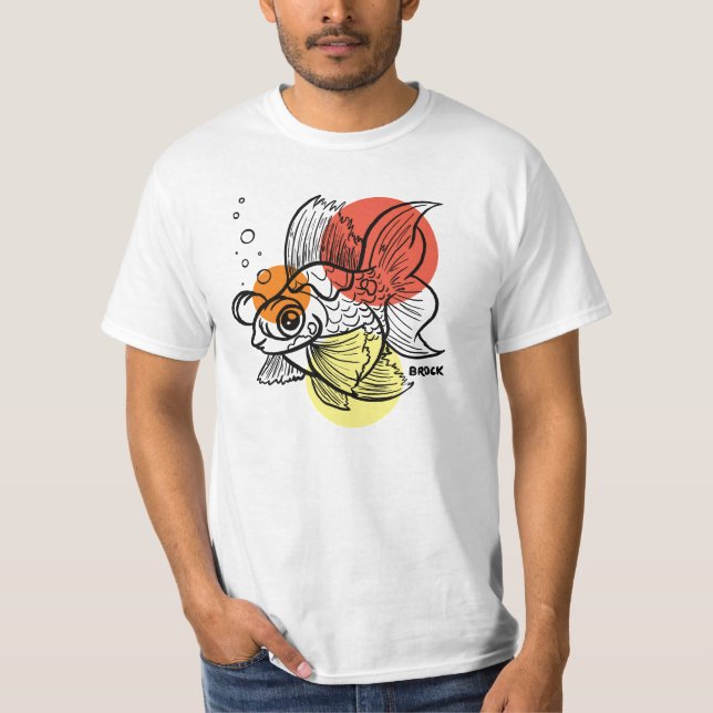Bubbly Mit Augen Goldfish T-Shirt (Vorderseite)