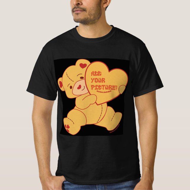 Bubbly Niedlich Bear Red Colorway T-Shirt (Vorderseite)