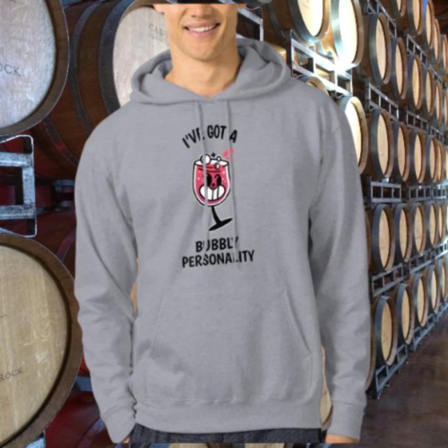 Bubbly Personality - Wine Lover Hoodie (Von Creator hochgeladen)