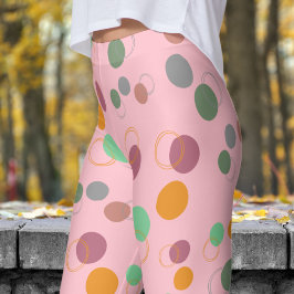 Bubbly Pink Bubbles Muster Leggings