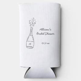 Bubbly Popping Champagne Bottle Bridal Shower Selters Dosenkühler