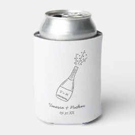 Bubbly Popping Champagner Flasche Whimsical Weddin Dosenkühler
