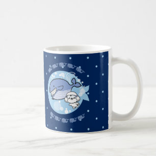 Bubbly schwimmt mit Wal Tasse