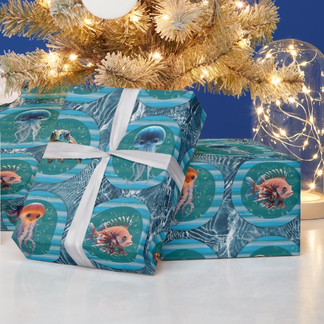 Bubbly Seas 2 Wrapping Paper Rolls Geschenkpapier (Feiertage)