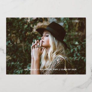 Bubbly Trendy Foil Abschluss Ankündigung