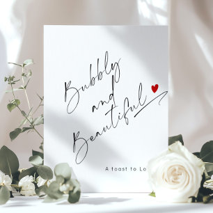 Bubbly und Beautiful Minimalistisch script Bridal Poster