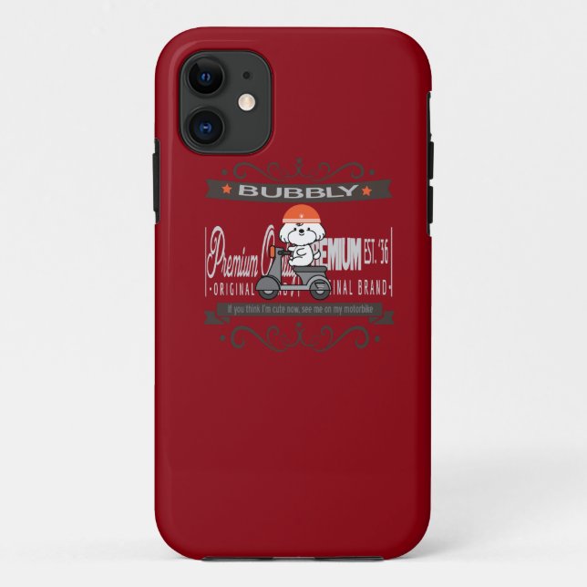 Bubbly's Motorradfahren Case-Mate iPhone Hülle (Rückseite)