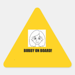 Bubby On Board! Dreieckiger Aufkleber