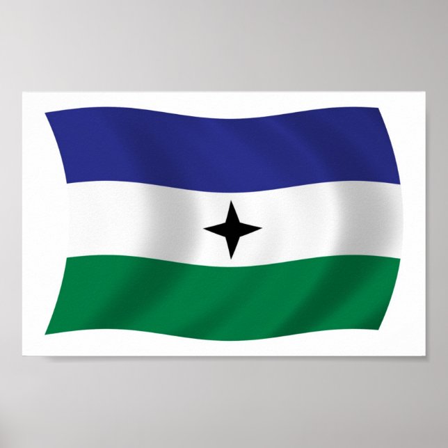 Bubi Nationalist Flag Poster Print (Vorne)