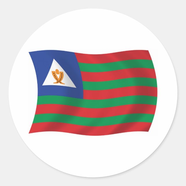 Bubi-Stamm-Flag-Aufkleber Runder Aufkleber (Vorderseite)