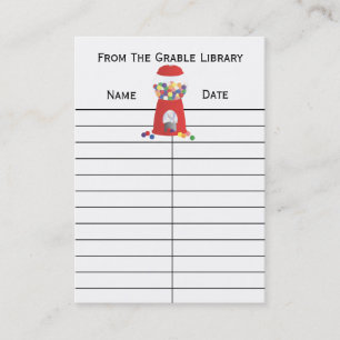 Bublegum Maschinen-Buch-Rückkehr-Karten Visitenkarte