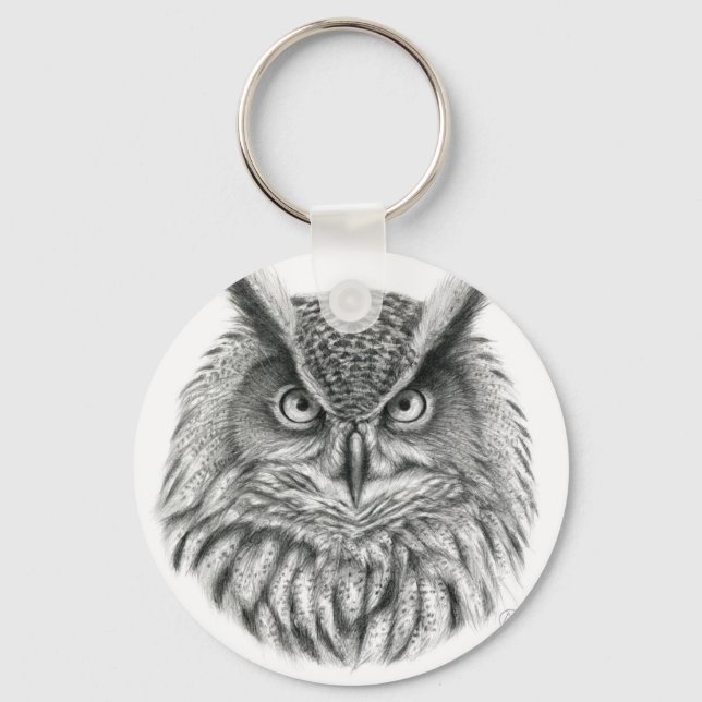 Bubo bubo owl schlüsselanhänger (Vorderseite)