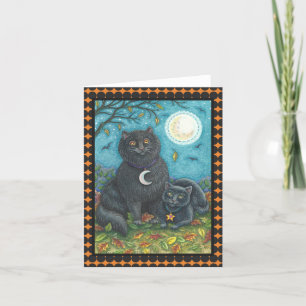 BUBO/PYEWACKET SCHWARZE KATZE HALLOWEEN NOTENKARTE KARTE