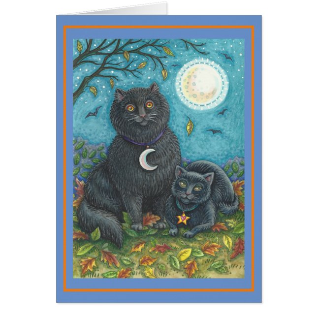 BUBO & PYEWACKET SCHWARZE KATZEN, FOLK ART BLANK C (Vorne)