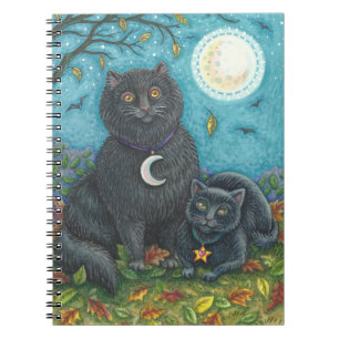 BUBO & PYEWACKET SCHWARZE KATZEN, HALLOWEEN FOLK A NOTIZBLOCK