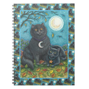 BUBO & PYEWACKET SCHWARZE KATZEN, HALLOWEEN FOLK A NOTIZBLOCK