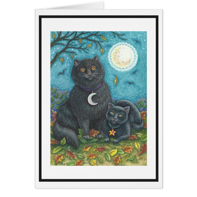 BUBO & PYEWACKET SCHWARZE KATZKATZKARTE (Vorne)
