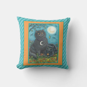 BUBO UND PYEWACKET, SCHWARZE KATZEN DURCH PILLOW KISSEN
