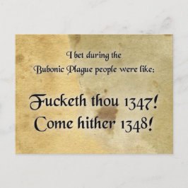 Bubonische Pest/Pandemie-Spaß Postkarte