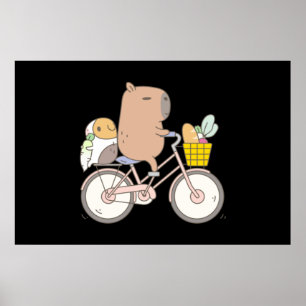 Bubu die Guinea Pig Biking Poster