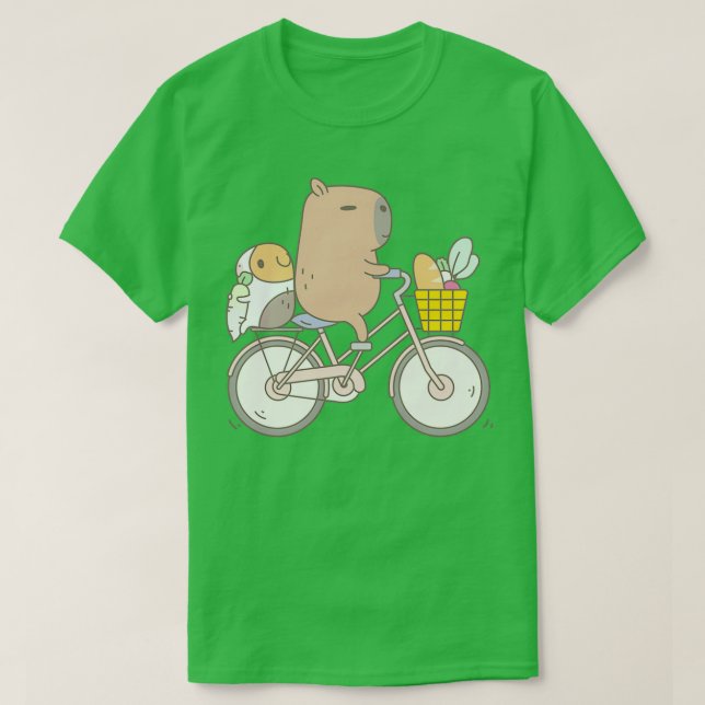 Bubu die Guinea Pig Biking T-Shirt (Design vorne)