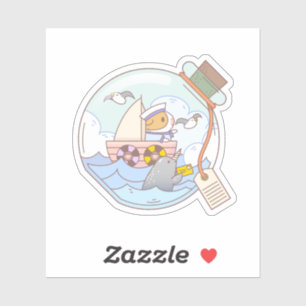 Bubu die Guinea Schwein, Ein Glas Abenteuer Aufkleber