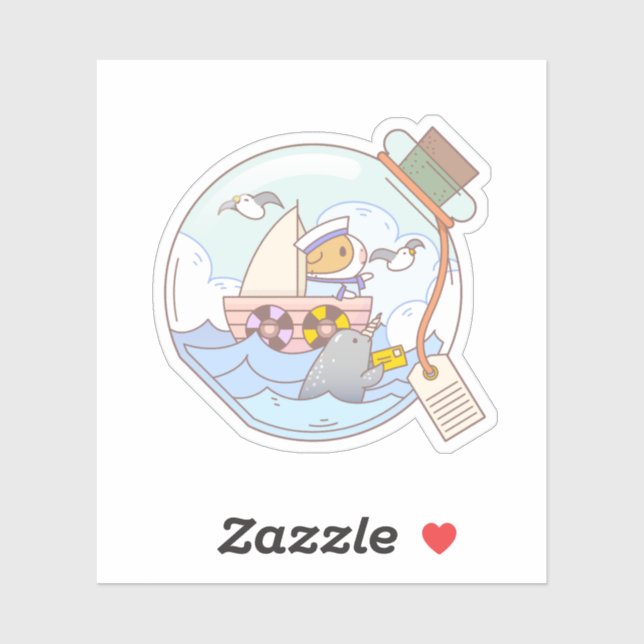 Bubu die Guinea Schwein, Ein Glas Abenteuer Aufkleber (Blatt)