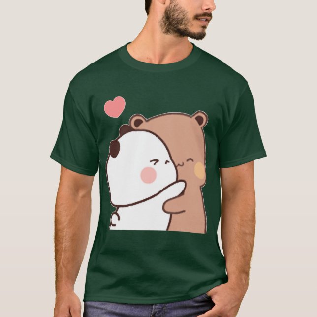 Bubu Dudu Cute Couple Cartoon funny T-Shirt (Vorderseite)