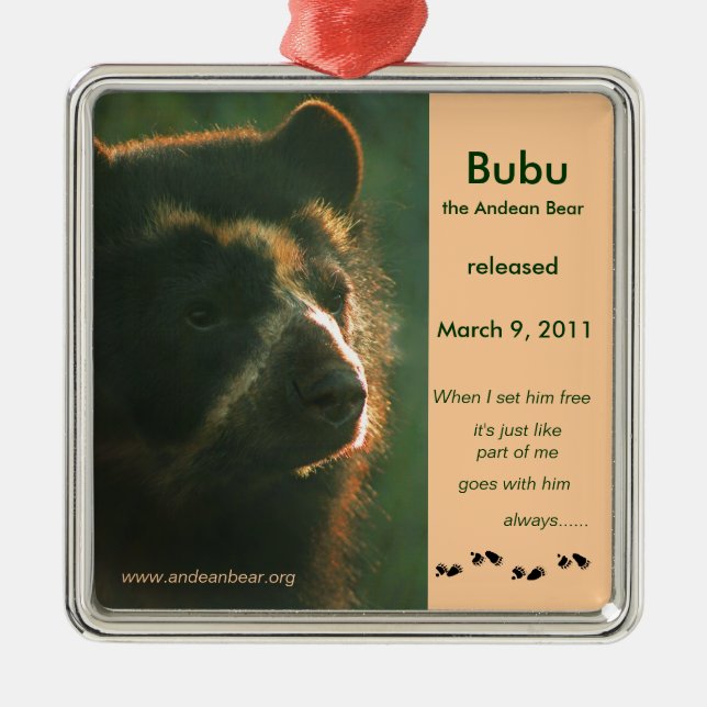 Bubu ist frei! silbernes ornament (Vorne)