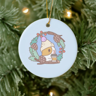 Bubu the Guinea Pig, Coffee Break Keramik Ornament