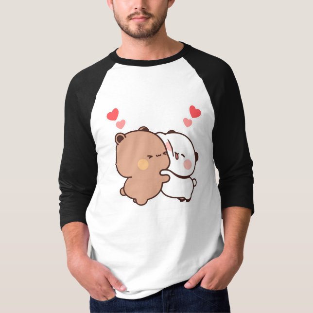 Bubu und Dudu, Panda und Brownie Bear Couple T-Shirt (Vorderseite)