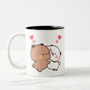 Bubu und Dudu, Panda und Brownie Bear Couple Zweifarbige Tasse