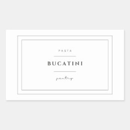 Bucatini Pasta Food Label Stickers
