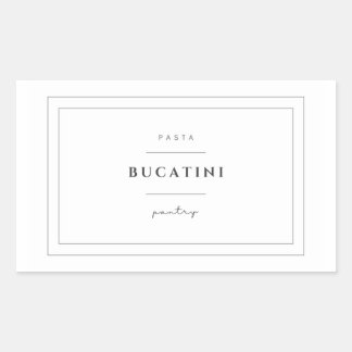 Bucatini Pasta Food Label Stickers