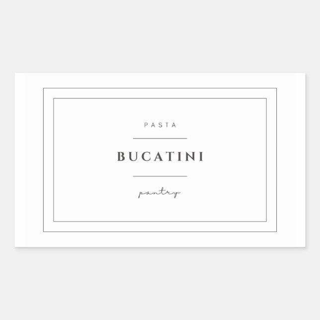 Bucatini Pasta Food Label Stickers (Vorderseite)