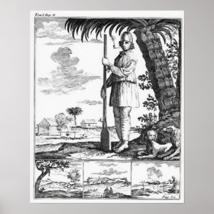 Buccaneer in den Antillen, 1686 Poster