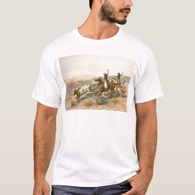 Buccaroos durch Charles Marion Russell T-Shirt (Vorderseite)