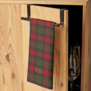 Buccleuch Offizielles Tartan mit Monogramm/Name Geschirrtuch