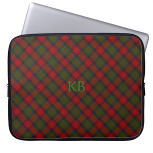 Buccleuch Offizielles Tartan mit Monogramm/Name Laptopschutzhülle