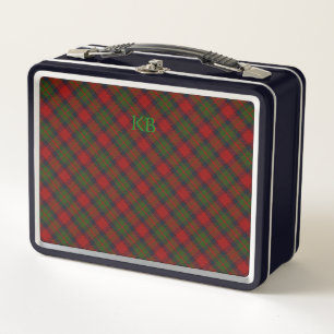 Buccleuch Offizielles Tartan mit Monogramm/Name Metall Brotdose