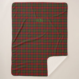 Buccleuch Offizielles Tartan mit Monogramm/Name Sherpadecke