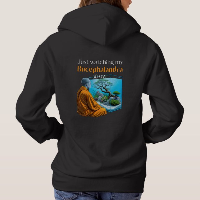 Bucephalandra Zen – A Meditative Aquascaping Hoodie (Rückseite)